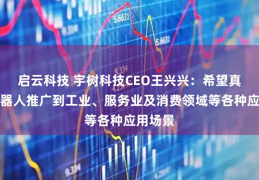 启云科技 宇树科技CEO王兴兴：希望真正将机器人推广到工业、服务业及消费领域等各种应用场景